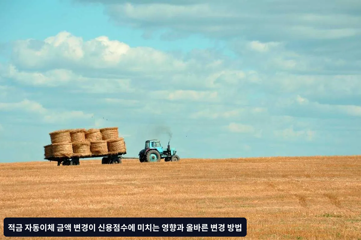 적금 자동이체 금액 변경이 신용점수에 영향을 주는 경우